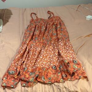 Floral Orange Maxi Dress